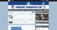 Desktop Screenshot of pornichetbadmintonclub.com
