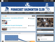 Tablet Screenshot of pornichetbadmintonclub.com